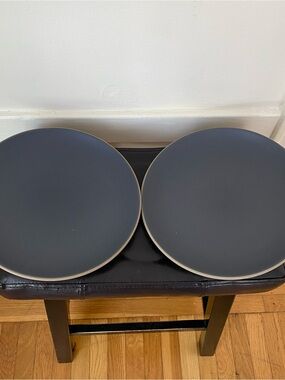 $116 Heath Ceramics Slate Indigo Grey Coupe Dinner Plate 11'' Diameter(set of 2)